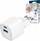 Adapter karikimi Gembird Power, 20W, USB A, USB C, i bardhë