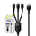 Kabëll karikues 3 në 1 Baseus Flash Series II, 1.2 m, 100W, i zi