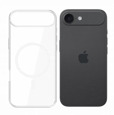 Kapak telefoni 3MK Clear MagCase për Apple iPhone 17 Air, kompatibil me MagSafe, transparent