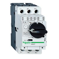 Ndërprerës motorik Schneider GV2P03, 0.25-0.4A, 3 pole, me buton rrotullues