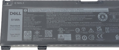 Батерија за лаптоп Origin Storage Dell, 3 ќелии, 51Wh, црна