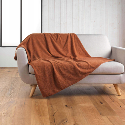 Batanije dekorative Velvet Curly, 180 x 220 cm, terrakote