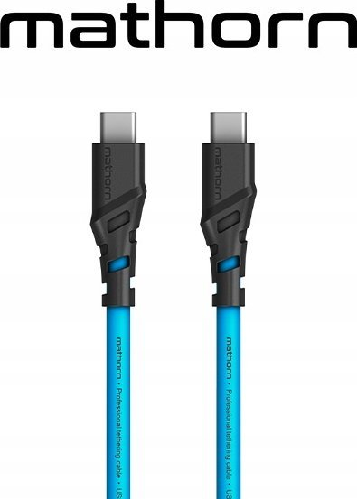 Kabllo USB C në USB C Mathorn MTC-210, 2m, 100W, blu Arctic