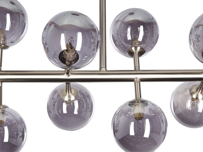 Lampë varëse Beliani Ramis, me 10 llampa, metal, ngjyrë argjendtë