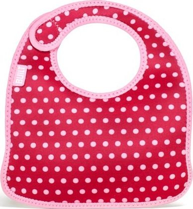 Set pelena Built Bib Mess Mate, neopren, 2 copë, rozë me pika