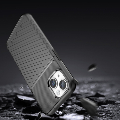 Заштитна навлака Thunder Case Armored за iPhone 14 Plus, TPU, заштита од паѓања, црна