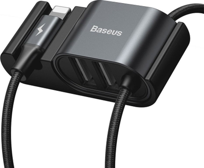 Kabllo karikimi Baseus Special Lightning, 1.5m, 2x USB për makinë, e zezë