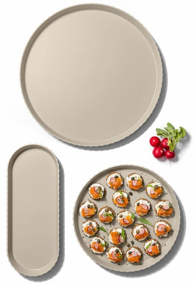 Послужавник Guzzini Opaque, полипропилен, дијаметар 30 cm, сива dove
