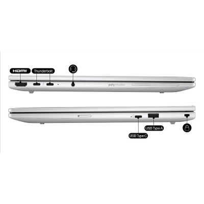 Лаптоп HP EliteBook 8 G1i 14\", Intel Core Ultra 5, 24GB RAM, 512GB SSD, сребрен