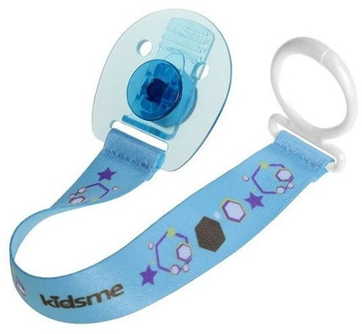 Kapëse për biberon Kidsme Pacifier Clip, për foshnje 0m+, blu
