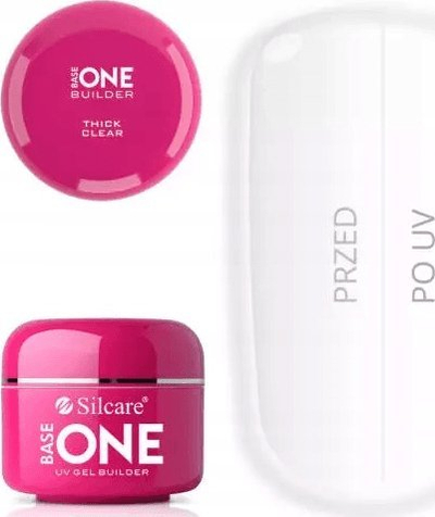 Xhel ndërtues thonjsh Silcare Base One Thick Clear, UV, 15 g, transparent
