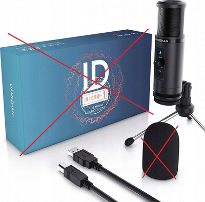 Mikrofon për lojëra Lorgar LRG-CMT313, USB Type C, me LED, i zi