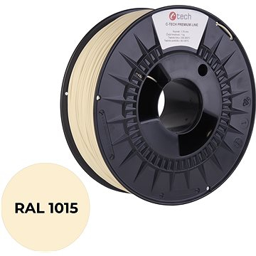 Filament 3D C-TECH PREMIUM LINE PLA, 1.75mm, 1kg, ivory i çelët RAL1015