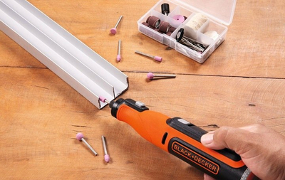 Mjet rrotullues Black+Decker BCRT8I-XJ, 7.2V, 36 aksesorë, portokalli e zezë