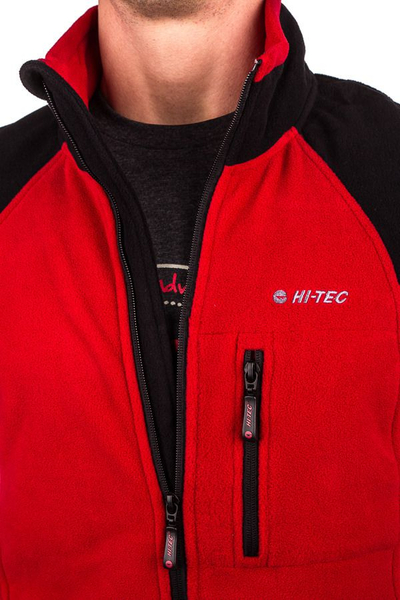 Polar për burra Hi-Tec Monar, 100% poliester, XL, i kuq