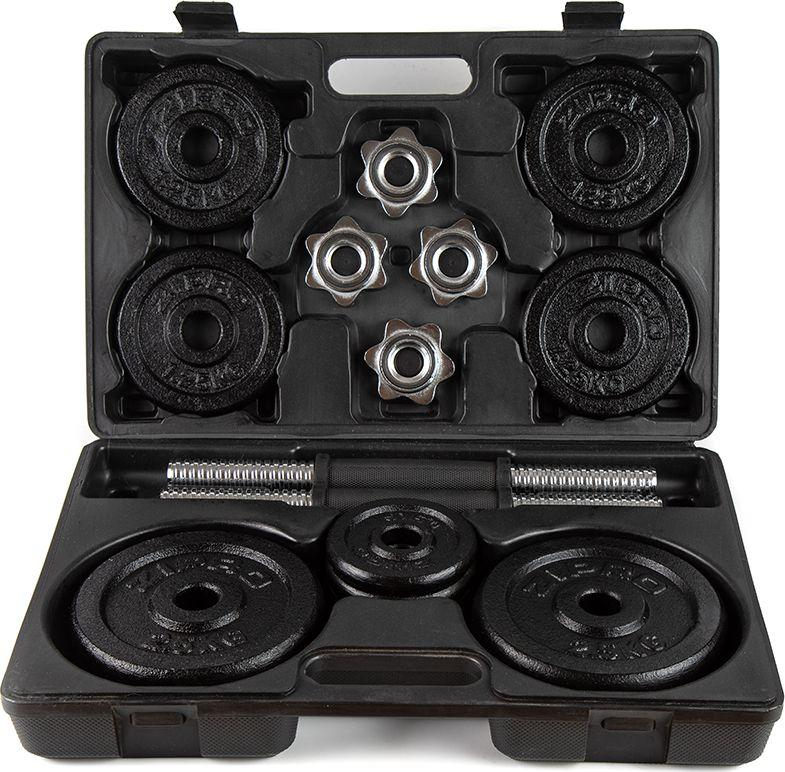 Set i peshave të dorës Zipro Dumbbell, 12 pjesë, të zeza