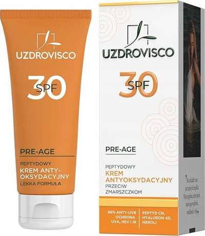Krem fytyre Uzdrovisco Pre-Age, SPF 30, 50 ml, portokall