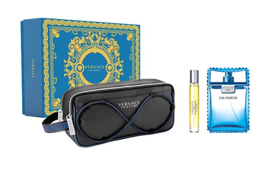Set për trup Versace Eau Fraiche Man, EDT 100 ml + EDT 10 ml + çantë kozmetike
