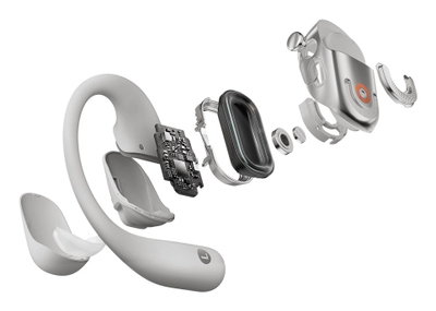 Kufje pa tela Shokz OpenFit 2 Plus T921 ST, open ear, që s’i hyn ujë, gri