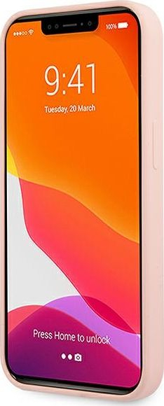 Kapak telefoni Guess GUHCP13SLS4GWPI, për iPhone 13 mini 5.4", silikon, rozë