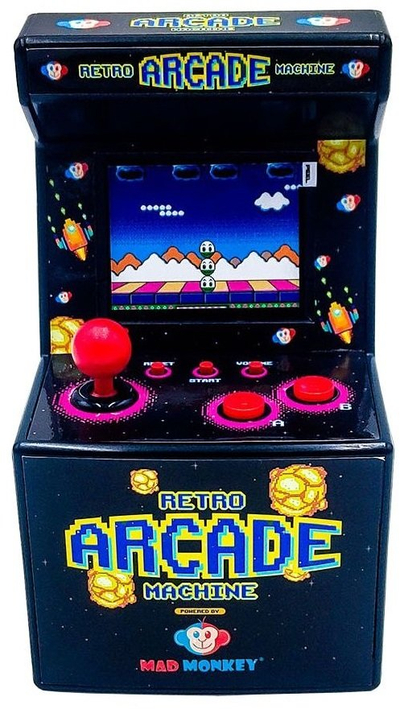 Konzollë lojërash Thumbs Up Mad Monkey Retro Mini Arcade, 240 lojëra 8 bit, portative, e shumëngjyrshme