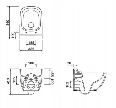 Set i fshehur WC GROHE Rapid Arena 4in1 CERSANIT Cas, kornizë 117 cm, tas i varur pa buzë, i bardhë