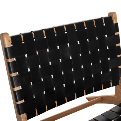 Karrige Felipe druri mindi PU e zezë 65×78×68 cm (HM9384.02), zezë