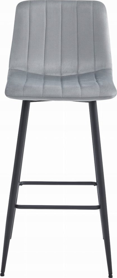 Karrige e naltë bar POZZA Velvet, set me 3 copë, silver grey