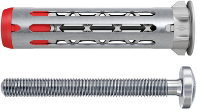 Set dyle për mure bosh Fischer FixTainer DuoHM S, 55mm, 90 copë, i kuq