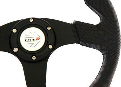 Volant MTuning Steering Wheel Pro 330mm, offset 0mm, lëkurë, i zi