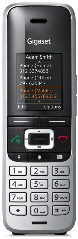 Telefon fiks Gigaset Phone S30852 H2605 C111 me tela, ngjyrë platin me të zezë