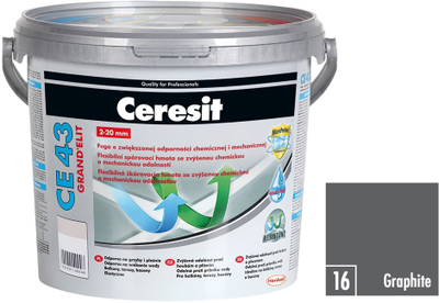 Fugë fleksible Ceresit CE 43 Grand Elit, 5kg, grafit