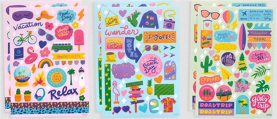 Set stikera OOLY Sticker Stash Wanderlust, mbi 200 stikera, shumëngjyrësh