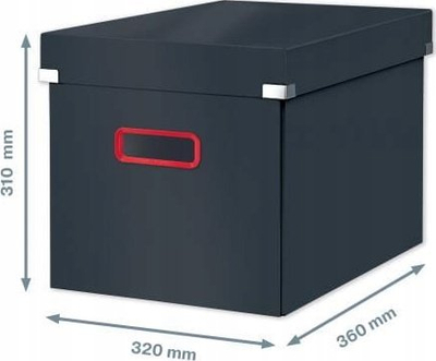 Kuti ruajtëse Leitz Click &amp; Store Cosy Cube Large, kubike, gri velvet