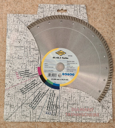 Disk prerës me diamant CEDIMA EC-42.1, 350mm, Turbo