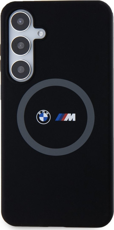 Mbrojtëse telefoni BMW M Silicone Ring MagSafe, për Galaxy S24 Plus, silikoni, e zezë