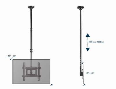 Mbajtëse për TV Gembird CM-70ST-01, 32"-70", e zezë