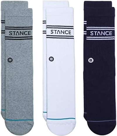 Çorape STANCE Basic 3 Pack Crew, set 3 palë, të gjata, të bardha me të kuqe