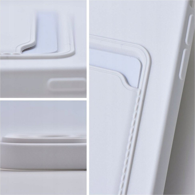 Maskë telefoni Forcell Card Case për Samsung Galaxy A05, silikoni, me xhep karte, e bardhë