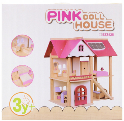 Shtëpi kukullash Mega Creative Doll House, prej druri, 56x54x8 cm, shumëngjyrëshe