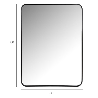 Pasqyrë muri 60x3x80Hcm (HM9584.01), zezë