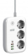 Shirit kontakti Newell Power Office WiFi, 3 furça 230V, 4 porta USB PD 30W QC 3.0, i bardhë