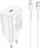 Karikues me kabllo Hoco Jetta N22, USB-C 25W PD QC3.0, USB-C në Lightning, i bardhë