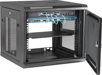 Kabinet rrjeti StarTech.com 4-post 9U, 19", i zi