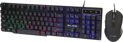 Set tastierë dhe mi Blow, LED me ndriçim, 2400 DPI, i zi