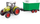 Lodër traktor me rimorkio Smily Play Talking, me drita edhe zëra, flet polonisht, jeshil