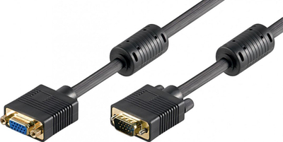 Kabllo zgjatuese VGA Wentronic 50136, 2 m, HD-15 M në HD-15 F, e zezë