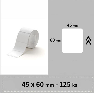 Etiketa vetëngjitëse Niimbot R, 45x60mm, 125 copë, të bardha