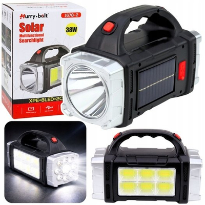 Dritë dore Hurry Bolt HB-1678, LED 38W, karikim diellor, e zezë