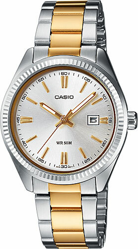 Orë për femra Casio Collection LTP-1302SG-7AVEF, e argjendtë/artë